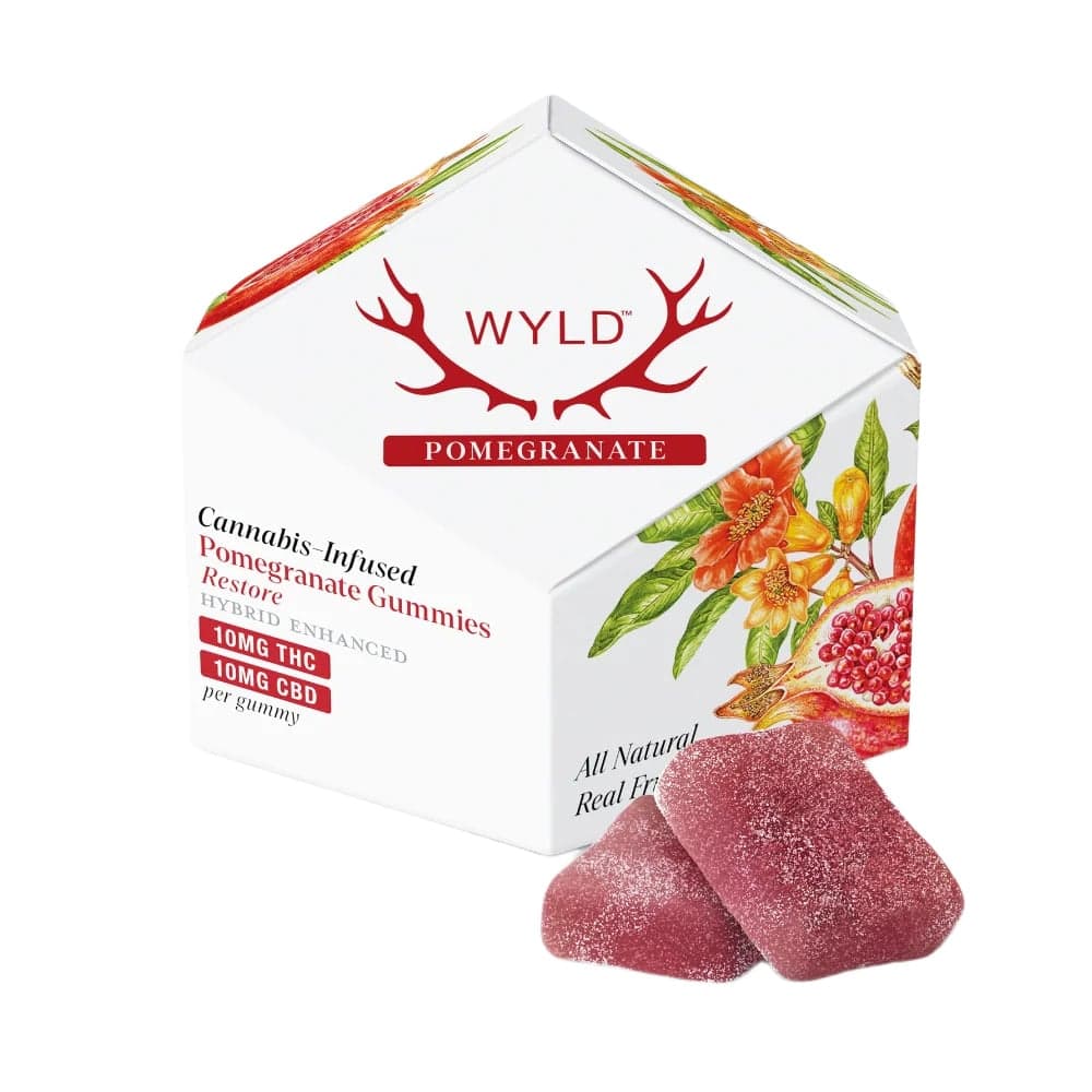 Pomegranate 1:1 CBD + Hybrid Enhanced Gummies | 100mg:100mg